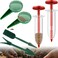 6 PCS Mini Seed Spreader, Sowing Seed Dispenser with 5 Speeds, Sowing Helper, Small Seed Planter Tool, Manual Seedlings Dibber and Widger Set, Seed Sower Spreader Handheld for Tiny Seeds (Red)
