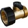 Heavy Duty Garden Hose Shut Off Valve (Premium Brass for Superior Durability), 3/4 Inch Water Valve Shutoff Connector, On Off Valves, Garden Hose Cut Off Adapter, Rust-Resistant Finish, Zero Leaks