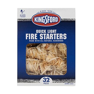 Kingsford Quick Light Fire Starters   Wooden Fire Starters Made with All Natural Hardwood for Grilling, Campfires, &amp; Outdoor Fireplaces   32 Count Fire Starter Rolls