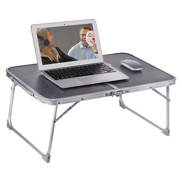 Foldable Laptop and Bed Table with Storage, Portable Mini Lap Desk for Legs, Ideal for Study, Reading, Picnic, Breakfast,and More