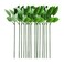 LIOOBO 30PCS Floral Wire Stem with Leaves, Fake Rose Leaves, Artificial Plastic Rose Floral Wire, DIY Craft Bouquet Making Floral Arrangement Tools
