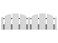 EasyFlex No-Dig Landscape Edging with Anchoring Spikes, 4.5 in. Tall Decorative Adirondack Wood-Look Fence Garden Border, 15 Foot Kit, White (3600WT-15C-6)