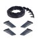 EasyFlex Scallop No-Dig Edging with Extra Anchoring Spikes - 40' Kit, Black (3210E-40CXX)