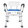 KingPavonini Shower Chair for Inside Shower, 550LBs Heavy Duty Bath Chair with Arms, Medical Shower Seat, Bath Stool Safety Shower Bench with Reinforced Crossing Bar for Elderly, Adults, Disabled