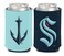 WinCraft NHL Seattle Kraken Logo Can Cooler 1-Pack 12 oz. (Foldable, 2-Sided Design)