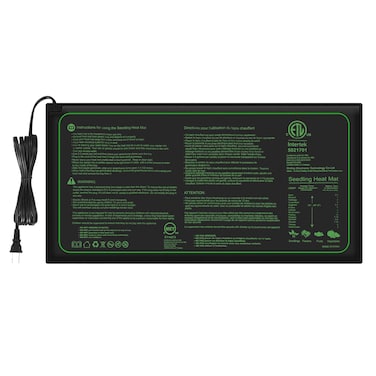 Seedling Heat Mat with ETL Listed,Warm Hydroponic Heating Pad for Indoor Seed Starting,Brewing and Greenhouses,Durable Waterproof Germination Station Heat Mat (1 Pack-20"x10"-Heat Mat)