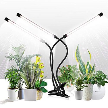 GHodec Grow Light for Indoor Plants,6000K 126LED Clip Plant Lights with Flexible Gooseneck &amp; Timer Setting 4/8/12H,5 Dimmable Levels