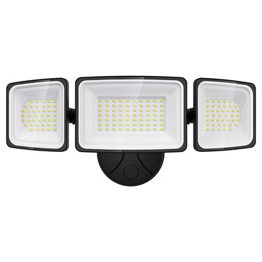 Onforu 100W Flood Lights Outdoor, 9000LM Brightness LED Light Outside, IP65 Waterproof LED Exterior Floodlight with 3 Adjustable Heads, 6500K White Outdoor Security Light for Yard Garage Eave