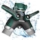 2WAYZ Hose Splitter 2 Way Heavy Duty - Outdoor Faucet and Garden Hose Splitter - Durable Water Spigot Splitter Y Adapter - All-Metal Water Hose Connector with Shut-Off Valve - 4 x 4 x 1.5 Inches
