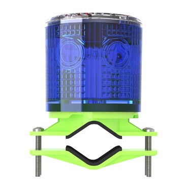 Aolyty Solar Strobe Warning Light IP54 Waterproof LED Flashing Safety Light Bright Warning Lamp Outdoor for Construction Traffic Dock Marine Beacon Road Signs (Blue)