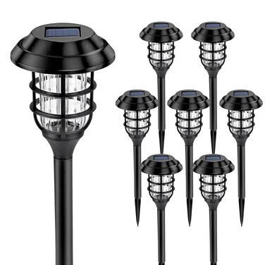 SOLPEX Solar Lights for Outside, Solar Outdoor Path Lights, Garden Lights Waterproof, Solar Powered Landscape Lighting for Yard, Garden, Pathway, Patio, Porch, Walkway, Driveway, 8 Pack(Cold White)