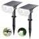 Linkind StarRay Solar Spot Lights Outdoor, IP67 Waterproof Dusk-to-Dawn Landscape Spotlights, 6500K Daylight Wall Lights for Garden Yard, Garden, Yard, (Cool White, 2 Pack)