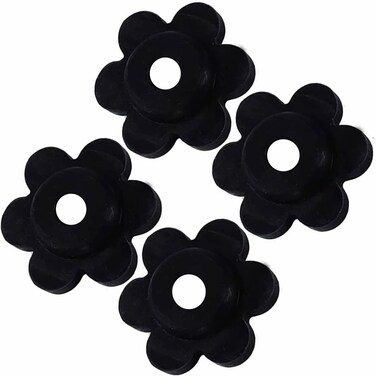 AB Max Garden Flag Stoppers - Durable Rubber Black Rings for American Lawn Pool Small Flag Stand Holder Pole Accessories