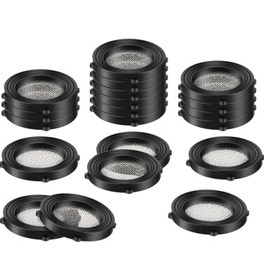Tatuo 35 Pack Garden Hose Washers Rubber Washers Seals, Self Locking Tabs Keep Washer Firmly Set Inside Fittings for Garden Hose and Water Faucet