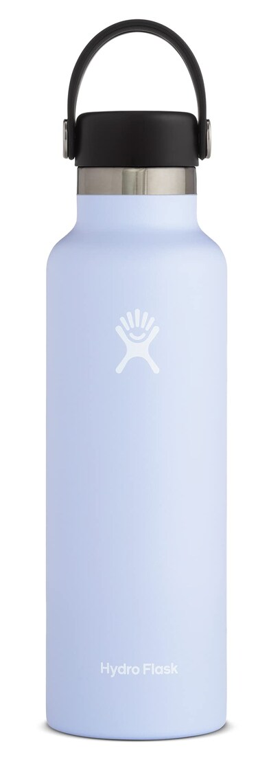 Hydro Flask 21 oz. Water Bottle - Stainless Steel, Reusable, Vacuum Insulated with Standard Mouth Flex Lid , Fog