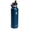 HYDRO FLASK - Water Bottle 621 ml (21 oz) - Vacuum Insulated Stainless Steel Water Bottle with Flex Straw Cap - BPA-Free - Standard Mouth - Indigo