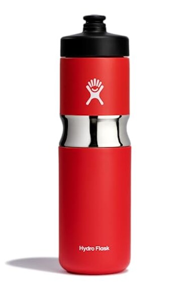 Hydro Flask 20 oz Wide Mouth Sport Cap Stainless Steel Reusable Water Bottle Goji - Vacuum Insulated, Dishwasher Safe, BPA-Free, Non-Toxic