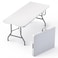 6 Feet Foldable Table with Built in Handle &amp; Steel Legs   Heavy Duty Portable   Perfect for Party, Dining, Wedding, Events, Picnic Indoor, Outdoor, Camping, Utility, Temporary