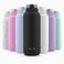 Ello Cooper 32oz Stainless Steel Water Bottle with Straw and Carry Handle, Double Walled and Vacuum Insulated Metal, Leak Proof Locking Lid with Soft Silicone Spout, Reusable, BPA Free, Black