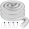 PVC Dust Collection Hose 4" x 20 Made in USA with 4 Thumbscrew Clamps, Puncture Resistant PVC Dust Collection Hose with Carbon Steel Wire, Flexible Clear PVC Fume Collection Hose for Dust Collectors
