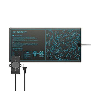 AC Infinity SUNCORE S3, Waterproof Seedling Mat with Heat Controller 10" x 20.75", UL &amp; MET Certified Heating Pad, for Indoor Gardening, Hydroponics, Germination, Cloning