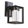 JONATHAN Y JYL7448A Nate 6.75" Outdoor Modern Cube Bubble Glass/Metal Integrated LED Sconce French Country Industrial Rustic 3000K LED Bulbs Porch Patio Yard Garage Doorway Entryway, Black/Clear