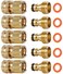 SHOWNEW Garden Hose Quick Connectors, Solid Brass 3/4 inch GHT Thread Easy Connect Fittings No-Leak Water Hose Male Female Value Pack (5)