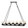 JONATHAN Y JYL7555A Athos 45.5" 12-Light Iron Rustic Farmhouse Linear LED Chandelier Pendant Bohemian Cottage Rustic Dining Room Living Room Kitchen Foyer Bedroom Hallway, Oil Rubbed Bronze