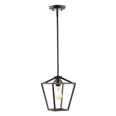 JONATHAN Y JYL7580A Grace 7.88" 1-Light Industrial Farmhouse Iron LED Pendant Coastal Contemporary Adjustable Dining Room Living Room Kitchen Island Foyer Bedroom Hallway, Oil Rubbed Bronze