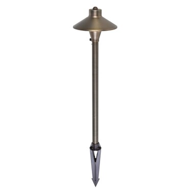 Elitco Lighting P801 Landscape-spotlights Path D7 H24 Antique BRASSINCLUDES STAKEG4 Halogen 20W(Light Source NOT Included)