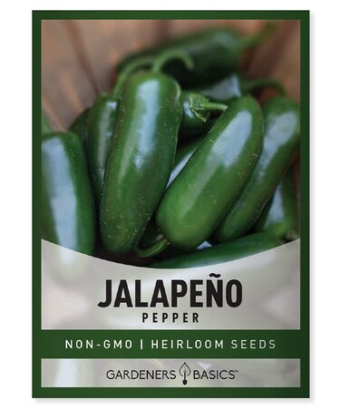 Gardeners Basics, Jalapeno Pepper Seeds for Planting Heirloom Non-GMO Jalapeno Peppers Plant Seeds for Home Garden Vegetables Makes a Great Gift for Gardeners
