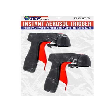 Instant Aerosol Trigger Handle (Pack of 2), Instantly Converts Spray Cans into Spray Guns - Full Hand Grip, Reusable, Easy to Clip-On &amp; Off - Universal Fit, Use on Spray Paint, Adhesives, Lubricants