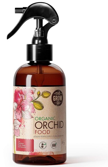 Organic Ready to Spray Orchid Food Mist - Bloom Booster Fertilizer for Orchids in Pots - Plant Nutrients for Healthy Flower &amp; Reblooms (8 oz)