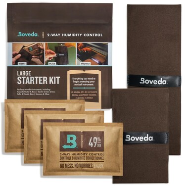 Boveda Music Large Starter Kit - (3) 49% RH Standard Boveda - Ideal Two-Way Humidty Control for MOST CLIMATES - For Guitars &amp; Other Large Wooden Instruments