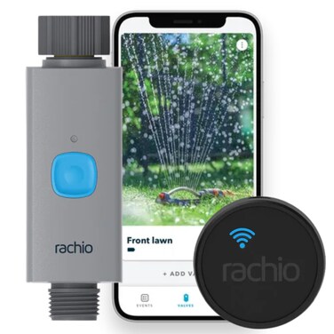 Rachio Smart Hose Timer with WiFi Hub for Outdoor Watering   Easy Faucet Install, Automate Water &amp; Sprinkler Schedules for Lawn, Garden, &amp; Yard Care.