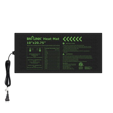 BN-LINK Seedling Heat Mat 10" x 20.75" Warm Hydroponic Heating Pad Waterproof for Seed Starting Greenhouse and Germination