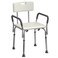Medline Shower Chair Seat with Padded Armrests and Back   Heavy Duty Shower Chair for Bathtub   Slip Resistant Shower Seat with Adjustable Height   Shower Chair for Inside Shower with 350 lb Capacity