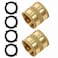 Sanpaint 2 Pack 3/4" Garden Hose Connector with Dual Swivel for Male Hose to Male Hose, Double Female