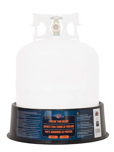 Flame King YSNPBS Propane Cylinder Base Stabilizer, Fits 20lb, 30lb, and 40lb Tanks, Black