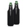 kwmobile Set of 2 Neoprene Bottle Coolers Sleeves for 330-500ml Bottle - Keep Beer, Soda, Soft Drinks Cool - Black/Dark Blue
