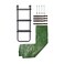 Plum 29125 Outdoor Trampoline Accessory Kit with Weather Protected Cover, Ladder, and 8 Piece Anchor Set, Forest Green