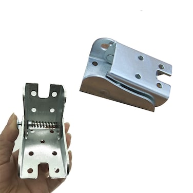 Self Locking Hinges,90 Degree Folding Leg Support Bracket,Folding Hinges for Table, Folding workbenches and Kitchen Folding Tables (2 Silver)