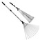 TABOR TOOLS Adjustable Metal Rake - Collapsible &amp; Telescopic - Garden, Yard, &amp; Lawn - Ideal for Leaves, Shrubs &amp; Small Areas. J16A