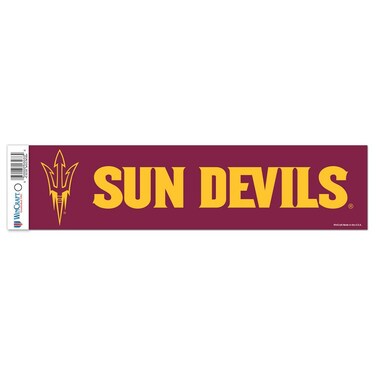Wincraft NCAA Arizona State Sun Devils Decal3x12 Bumper Strip Decal, Team Colors, One Size