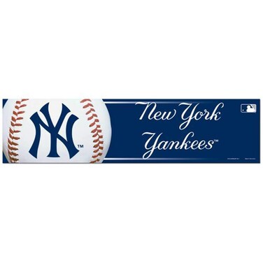 WinCraft MLB New York Yankees 13280213 Bumper Strip, 3" x 12", Black