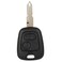Qiilu 2 Buttons Uncut Blank Blade Remote Auto Car Key Fob Shell Case Replacement for Peugeot 206
