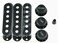 KAISH Black ST Strat Pickup Covers Knobs and 5 Way Switch Tip Cap