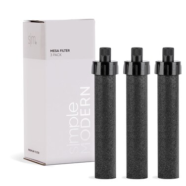 Simple Modern Water Filter Replacements for Water Bottles   Duration 2 Months, 40 gallons   Mesa Collection   3 Pack