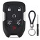 6 Button Key Fob Shell Replacement Fits for Chevy Suburban Tahoe GMC Yukon XL Denali HYQ1AA 2015 2016 2017 2018 2019 2020 Keyless Entry Remote Control Smart Car Key Fob Case Cover