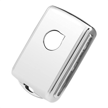 TANGSEN Smart Key Fob Case Silver TPU Protective Cover Compatible with Volvo S90 V90 XC40 XC60 XC90 Side 3 4 Button Keyless Entry Remote Control Accessories